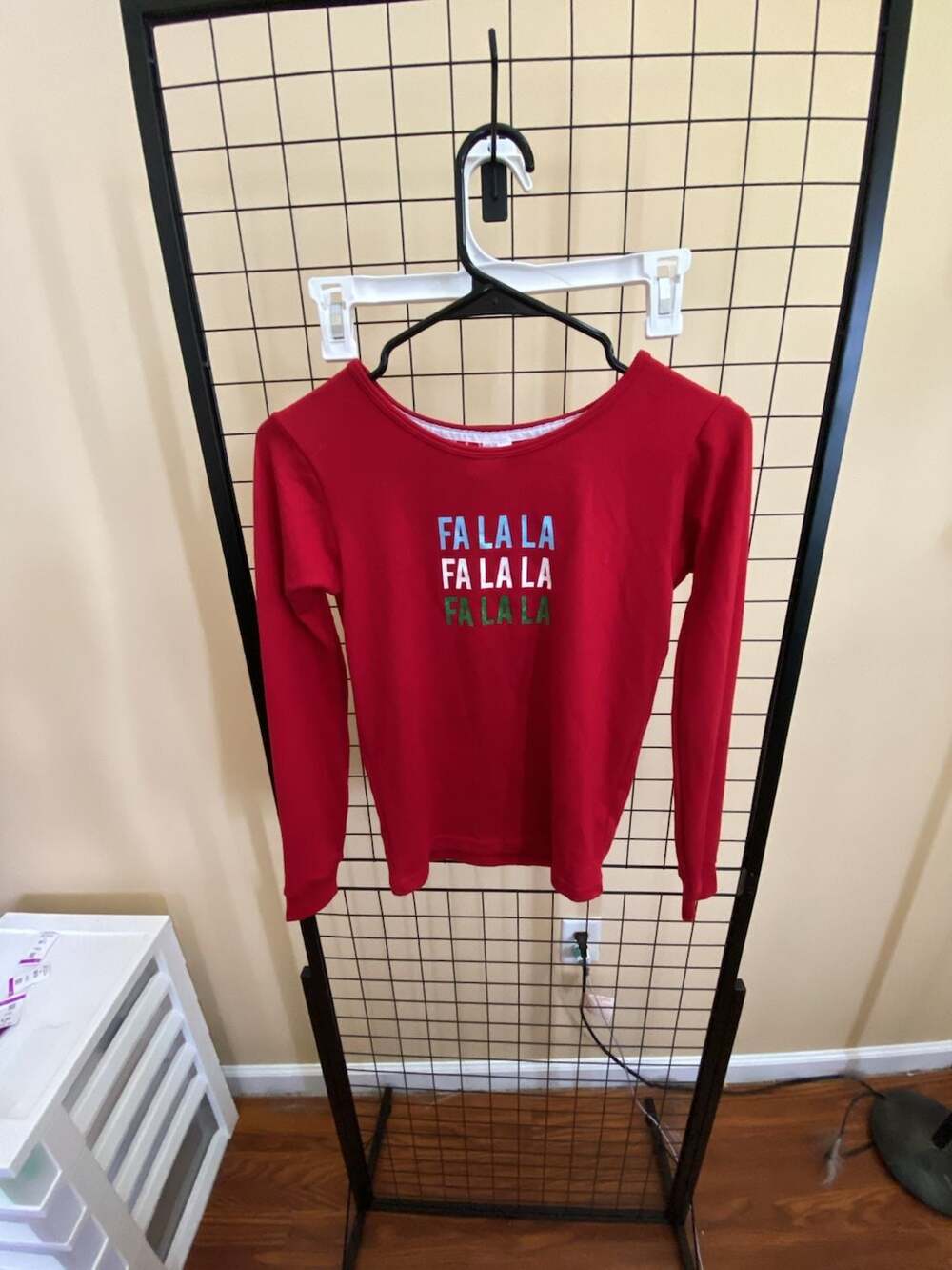 Hanes Christmas Fa La La Long Sleeve Shirt Size Kids 12